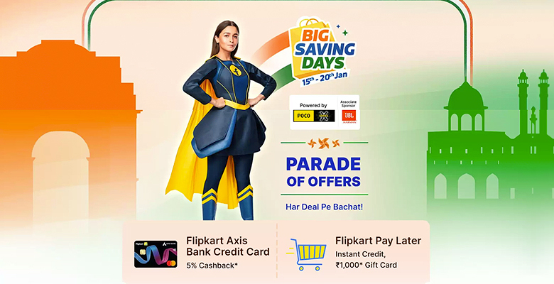 Flipkart Big Saving Days Sale- 15th to 20th Jan