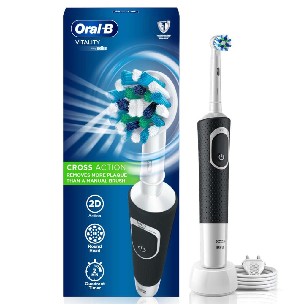 Oral B Vitality 100 Black Criss Cross Electric Rechargeable Toothbrush 
