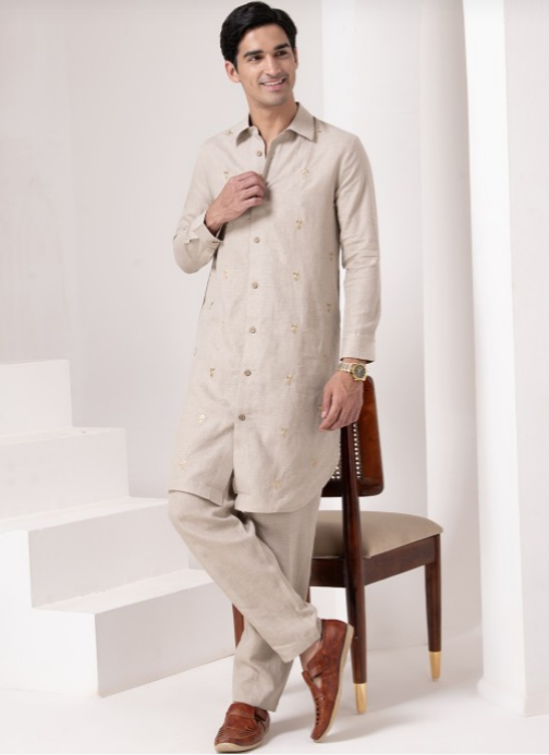 A linen kurta and pyjamas