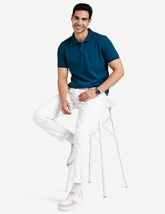 Polo Tshirt and Lightweight Trousers