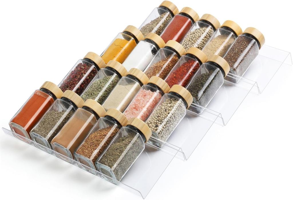 FANASSYY Acrylic Spice Drawer Organizer 