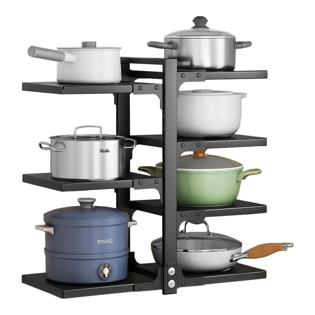 Home Essentials Kitchen Counter Pan Rack Organiser