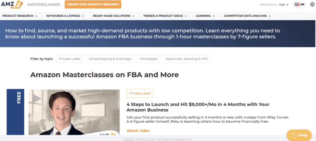 Masterclass by 7-Figure Amazon Sellers