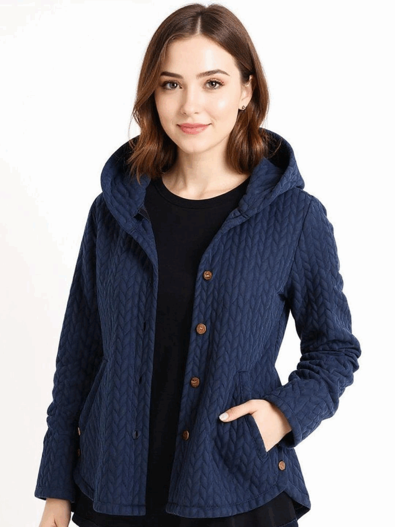 HERE&NOW Hooded Open Front Jacket