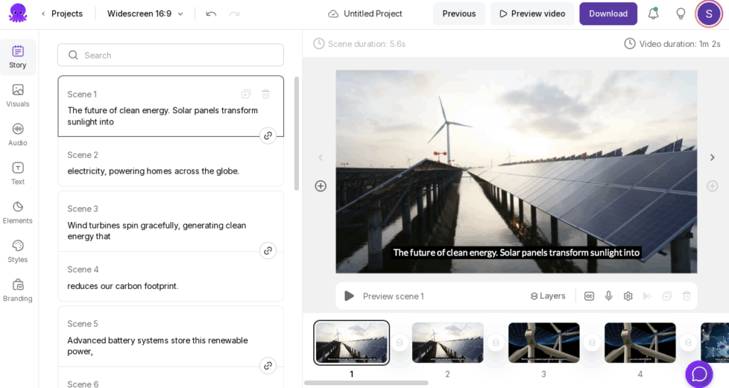 Audio to Video tool in Pictory