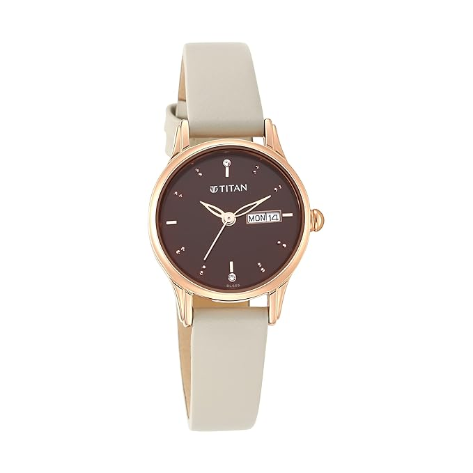 Titan Analog Brown Women's Watch