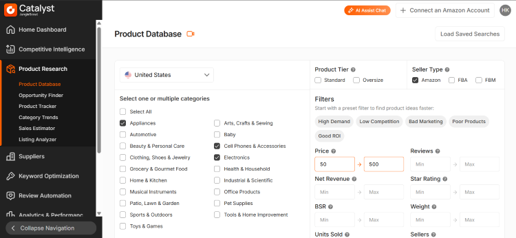 Jungle Scout's Product Database