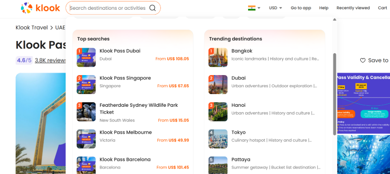 Major Attractions on Klook