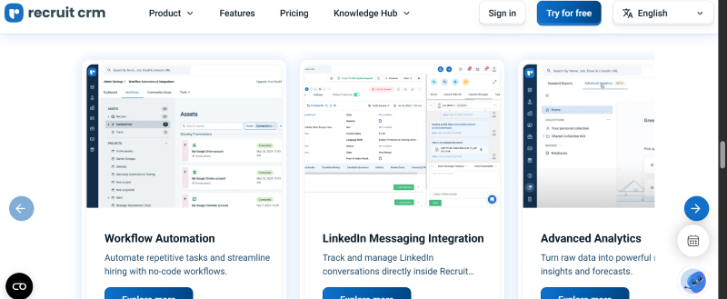 Recruit CRM for hiring