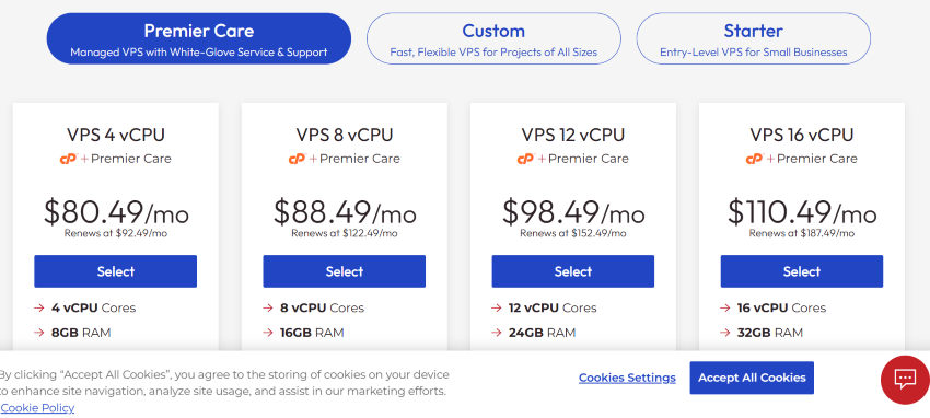 InMotion web hosting prices