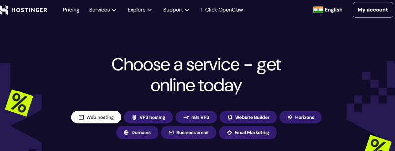 Hostinger web hosting for real estate websites