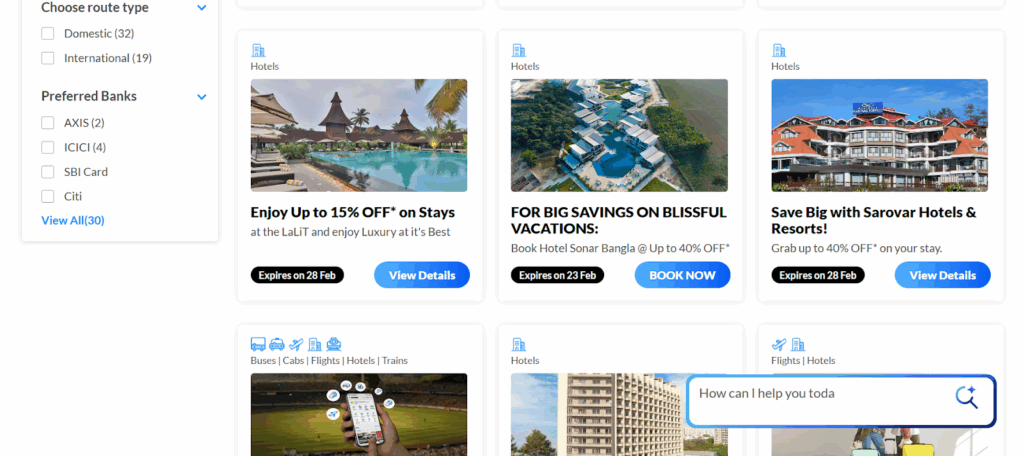 MakeMyTrip hotel booking