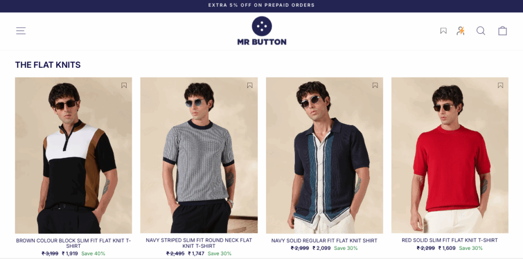 Men's Clothing on Mr Button
