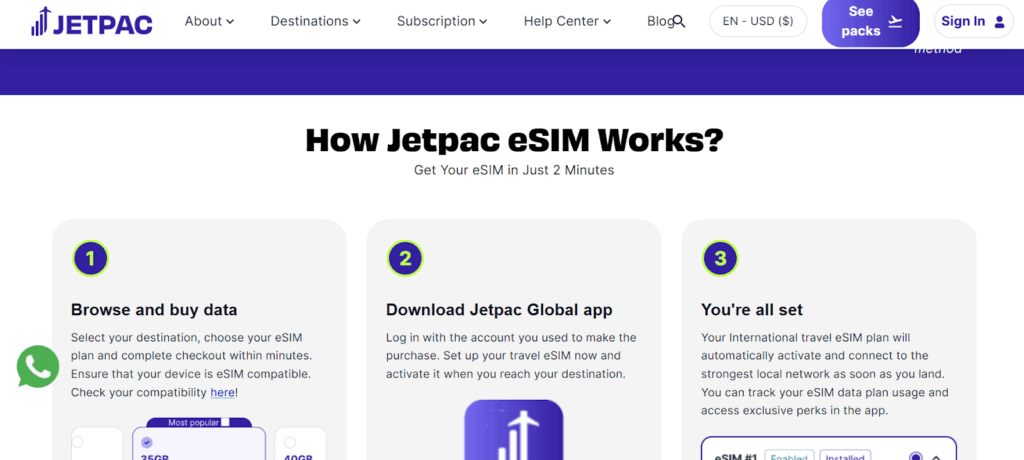 Jetpac eSIM Activation