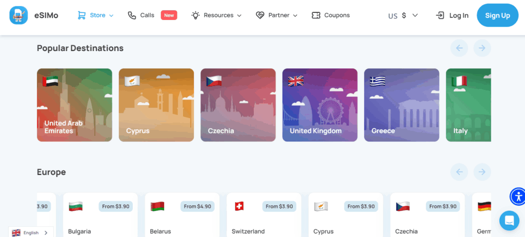 eSIMo Data Plans for Travel