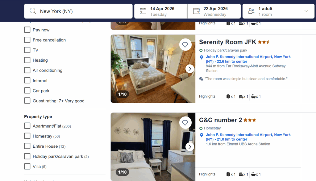 Booking Stays on Agoda