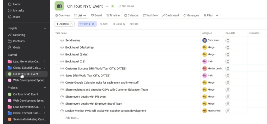 Asana AI Project management tool