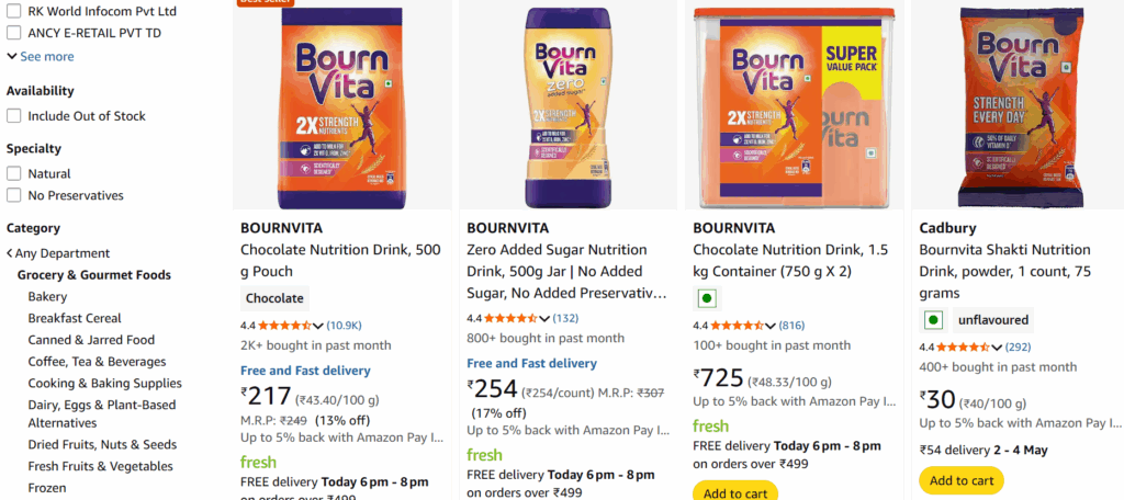 Bournvita Health Drinks 