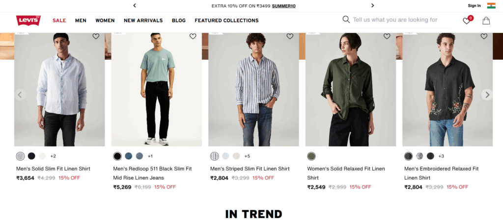 Trendy Clothing on Levi's