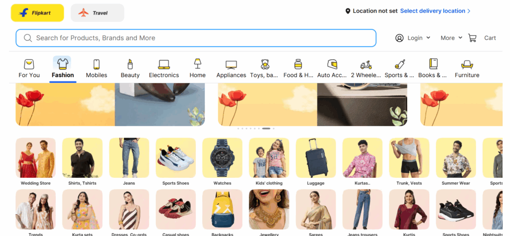 Fashion Categories on Flipkart