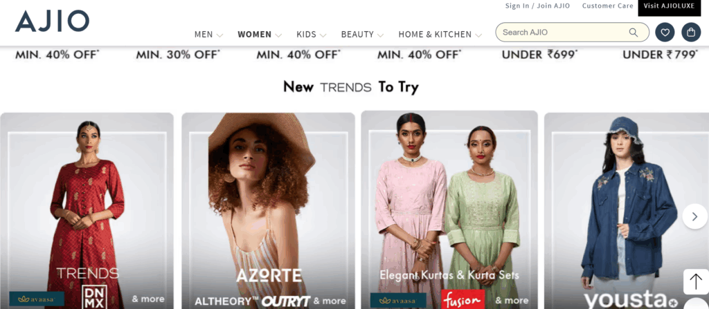 AJIO Trendy Clothing 