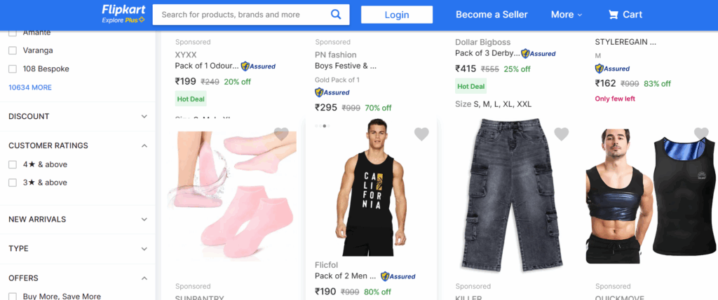 Clothing on Flipkart