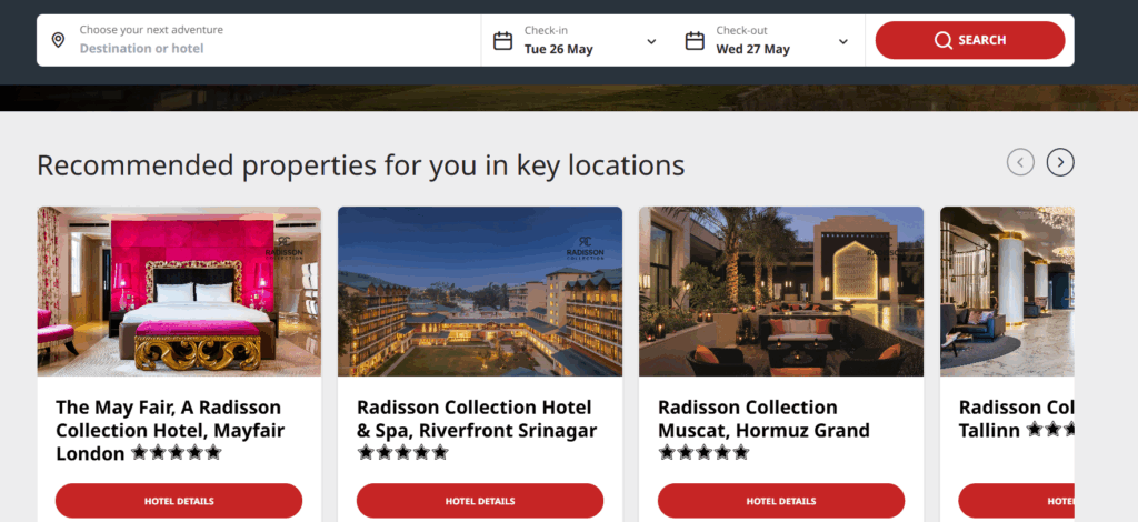 Luxury Stays on Radisson Hotels
