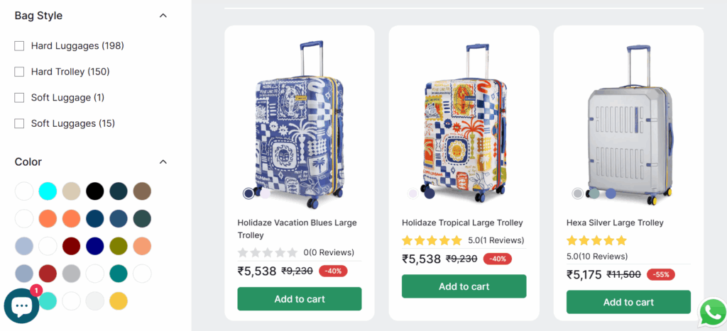 Uppercase trolley