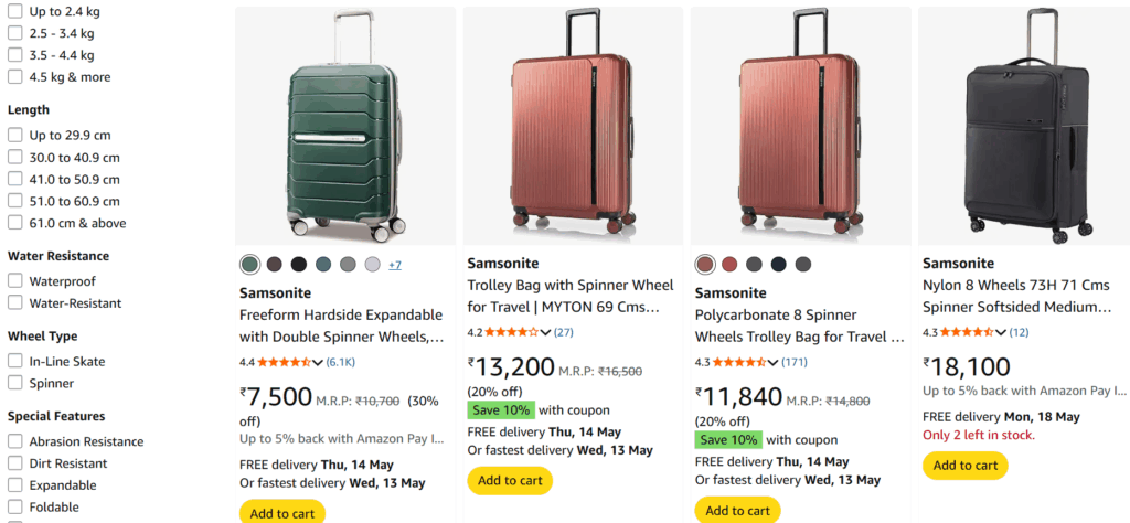 American Tourister Trolleys