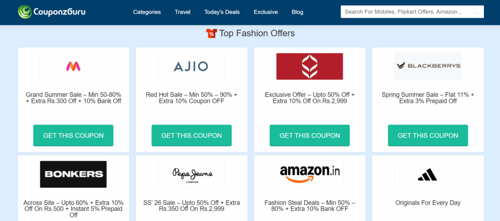 CouponzGuru Fashion Coupon