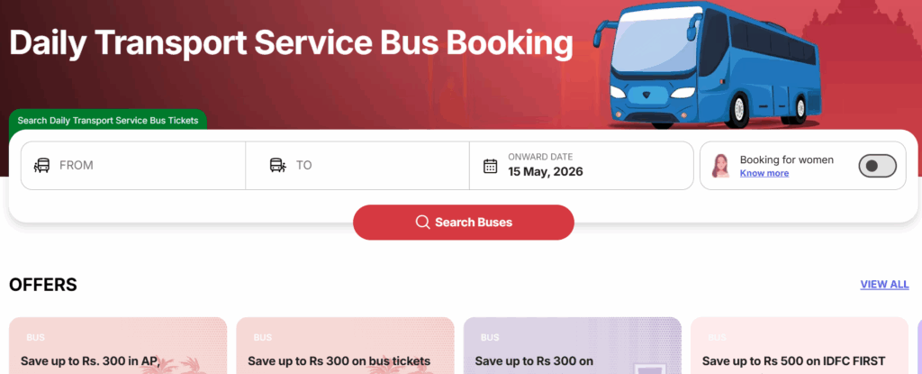 RedBus daily transport for intercity travel