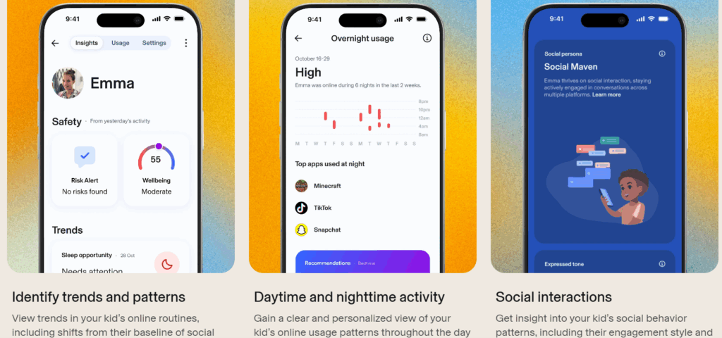 Aura features for Parental control