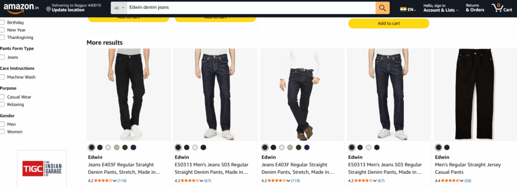 Edwin Japanese Denim