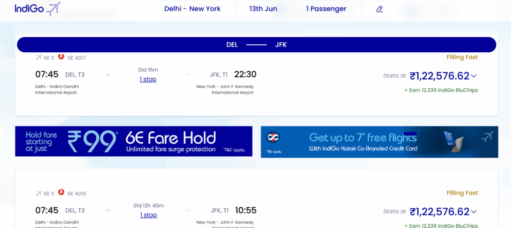 IndiGo Airlines Flight Booking