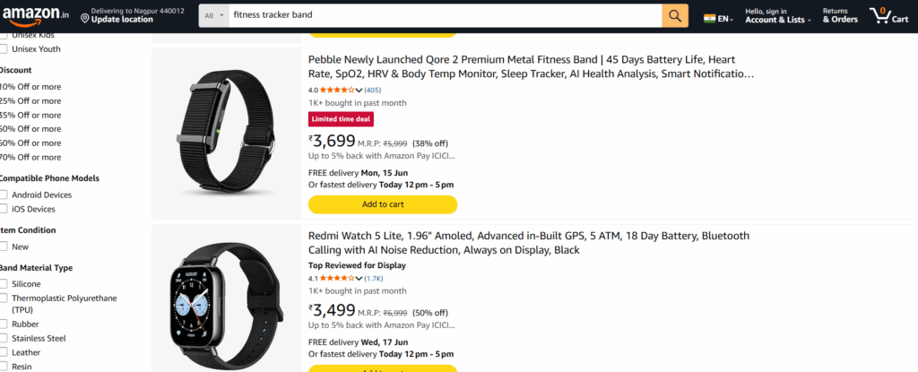 Fitness Tracking Bands