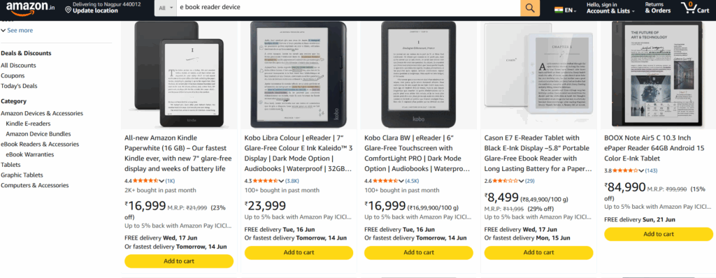 Readers for eBooks