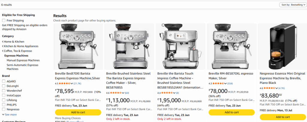 Breville Coffee Mahcines