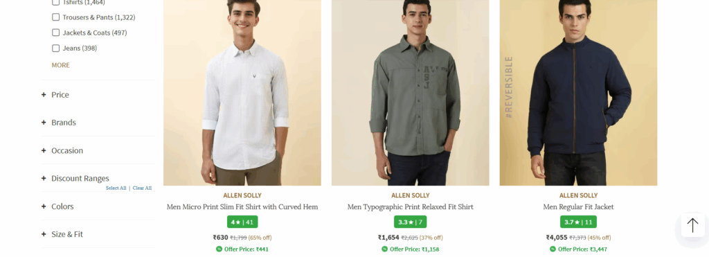 Allen Solly Clothing 