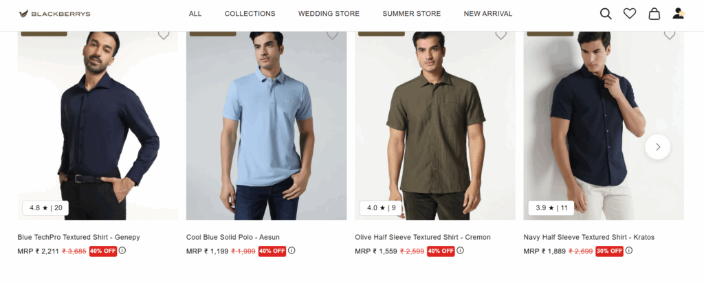 Men's Clothing on Blackberrys