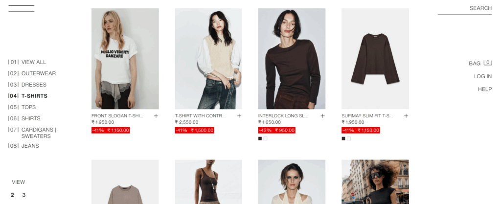Zara T-Shirts for Women