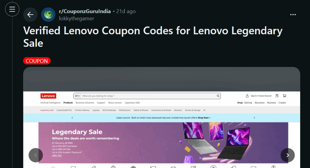 CouponzGuru India Subreddit