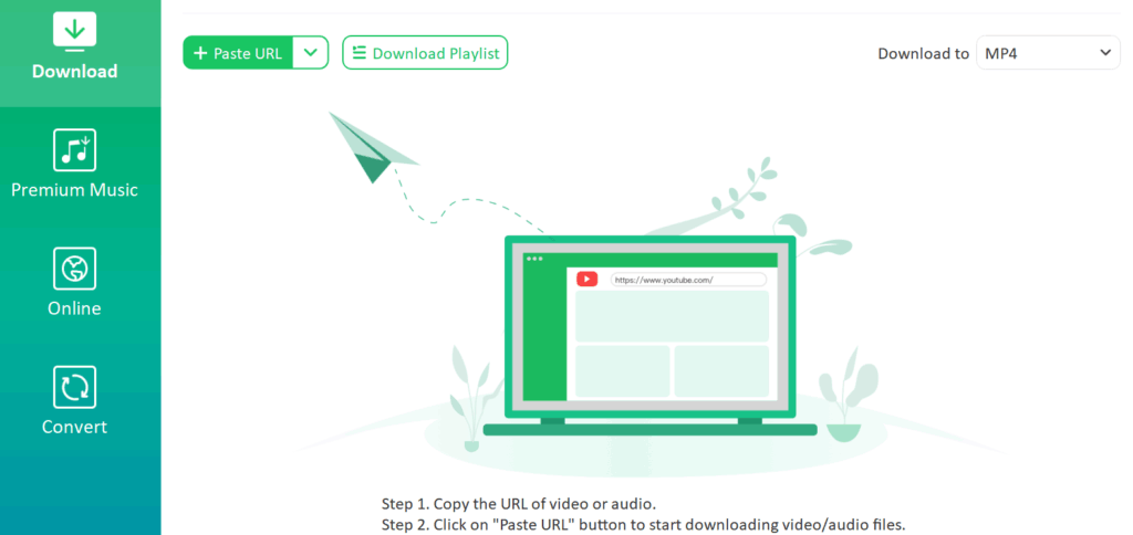 iTubeGo user interface