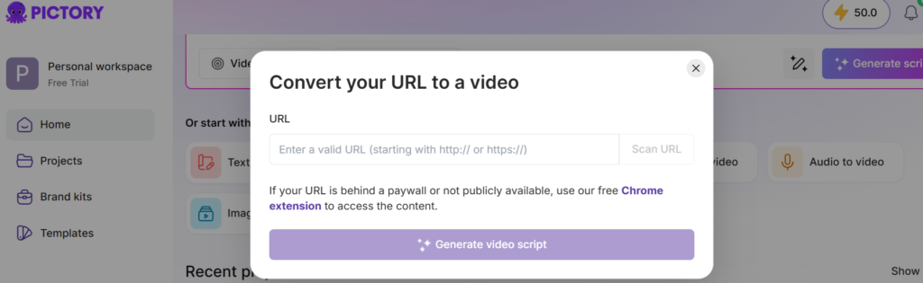 URL to Video Generation