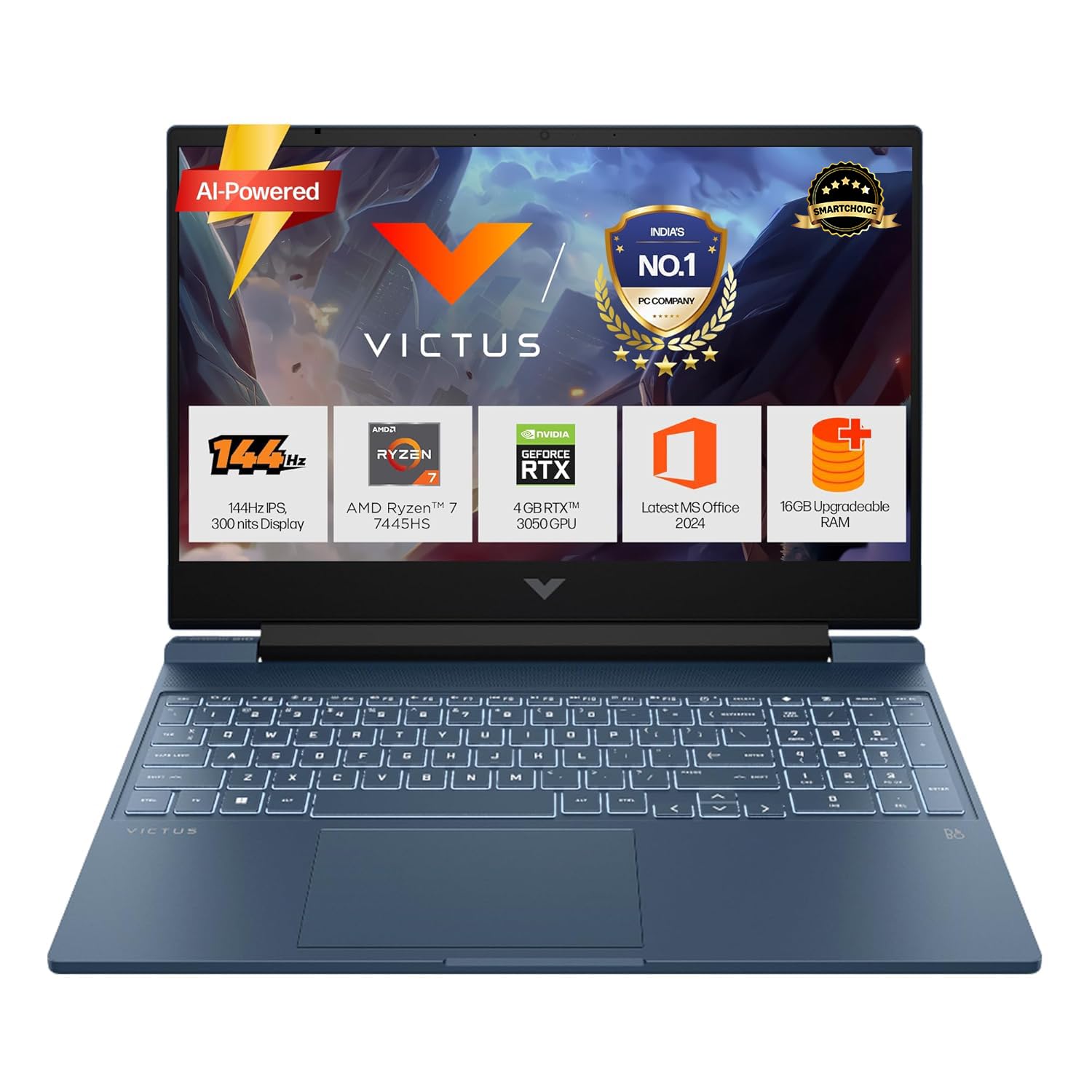 HP Victus AMD Ryzen 7 7445HS 6GB RTX 3050, 16GB DDR5