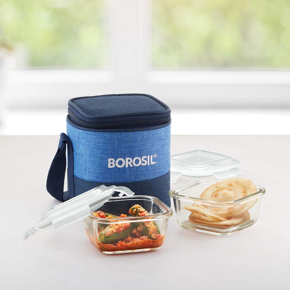 Borosil 2pc Lunchbox With Bag