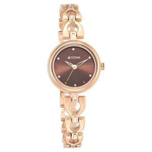 Titan Lagan Brown Dial Watch for Women
