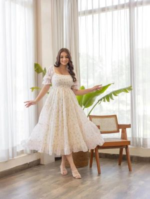 Dream Tree Fit & Flare Midi Dress