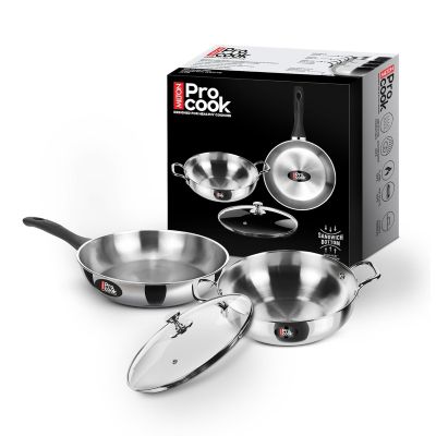 Milton Pro 3 Pc Cookware Set