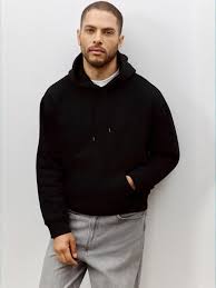 H&M Men Black Hoodie