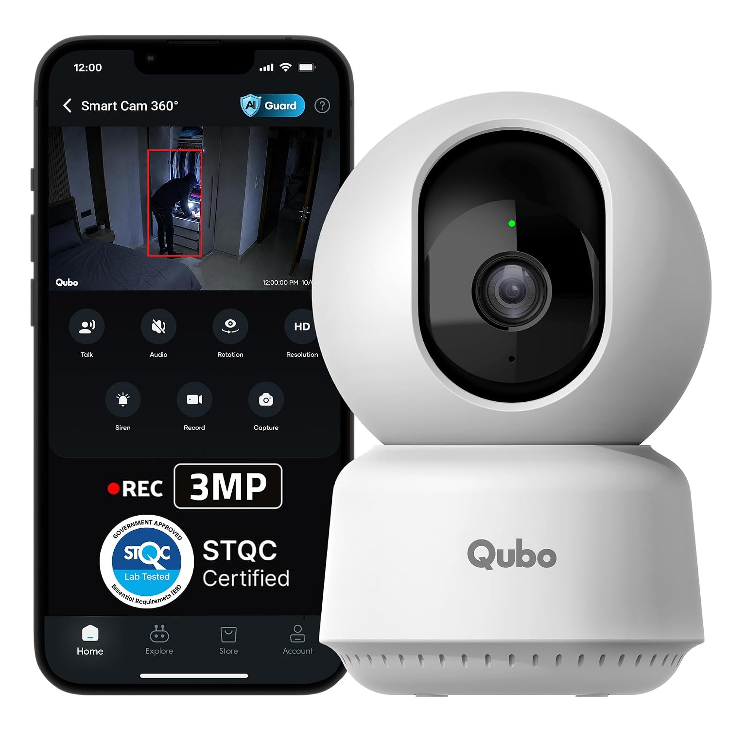 Qubo Smart Cam 360° 3MP